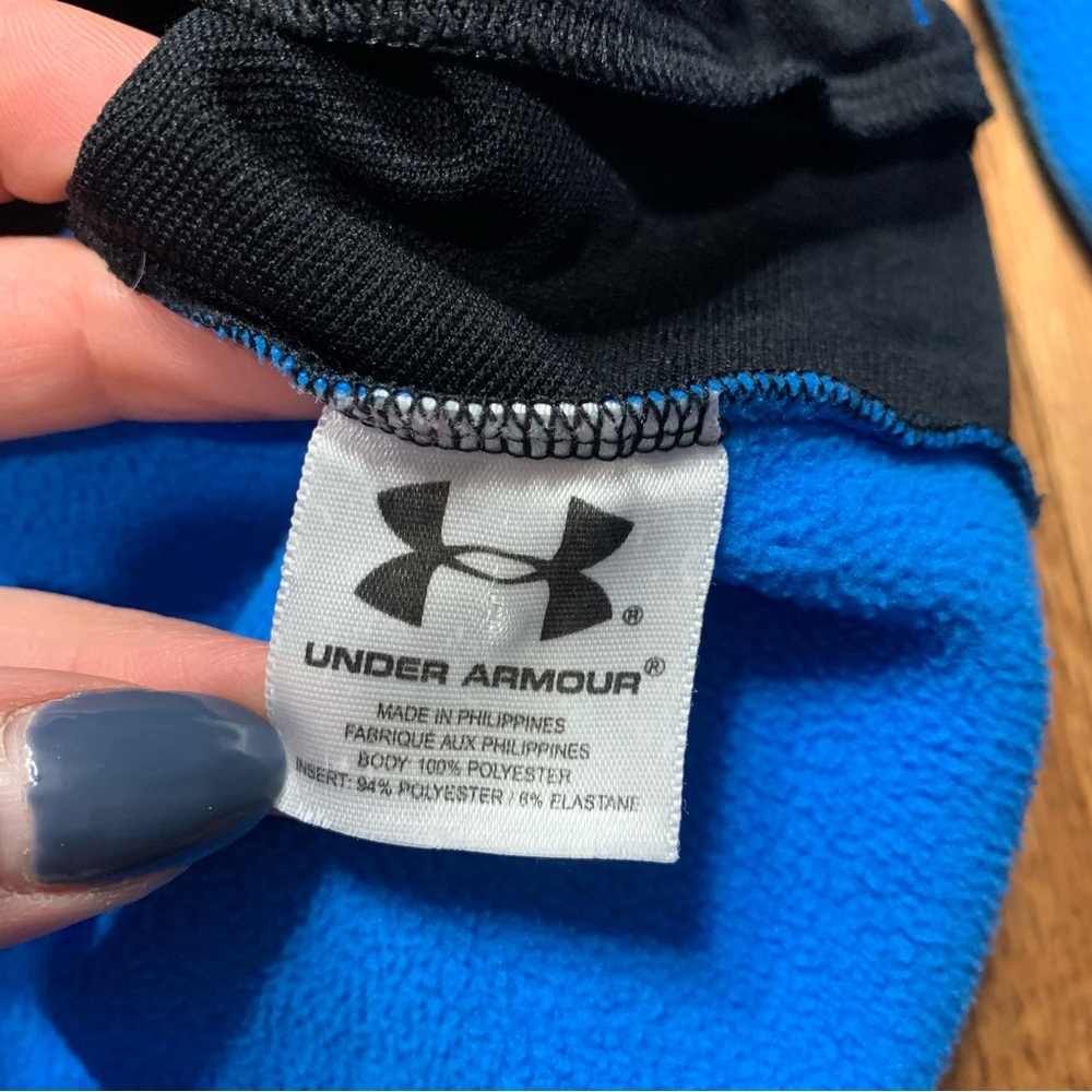Under Armour Full-Zip Light Fleece Jacket - Cerulean Blue & Black Medium - Picture 9 of 12